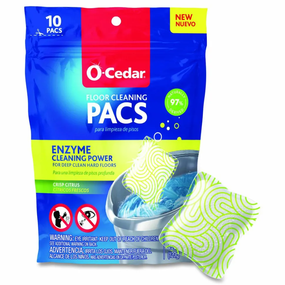 O-Cedar Cleaning PACS, Crisp Citrus Scent, 10/Pack