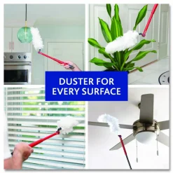 O-Cedar Flex and Catch Duster Heavy-Duty Refills, Polyester, White, 5/Pack, 4 Packs/Carton