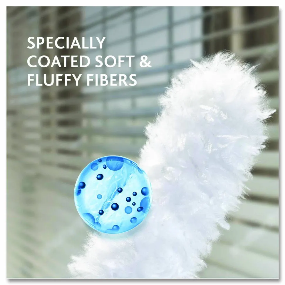 O-Cedar Flex and Catch Duster Heavy-Duty Refills, Polyester, White, 5/Pack