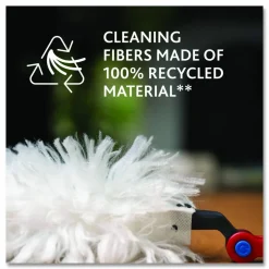 O-Cedar Flex and Catch Duster Heavy-Duty Refills, Polyester, White, 10/Pack