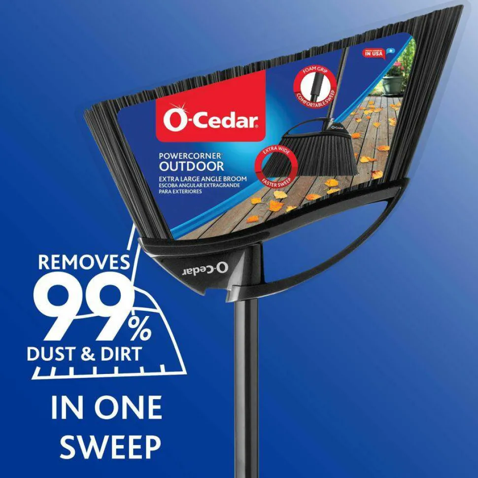 O-Cedar PowerCorner Outdoor Broom