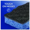 O-Cedar Scrunge Heavy-Duty Sponge, 2.63 x 4.25, 1" Thick, Black/Blue, 2/Pack