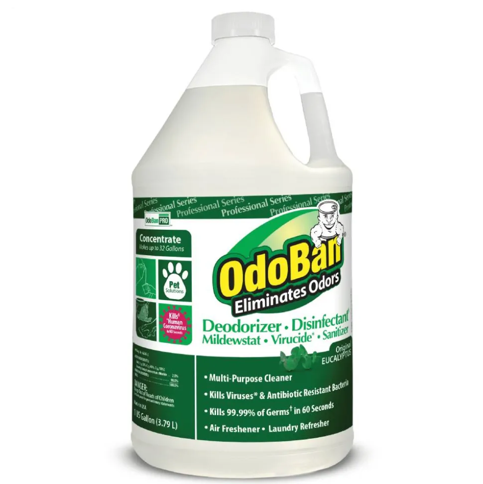 OdoBan Multi-Purpose Deodorizer & Disinfectant Concentrate, Eucalyptus Scent, 128 Oz Bottle