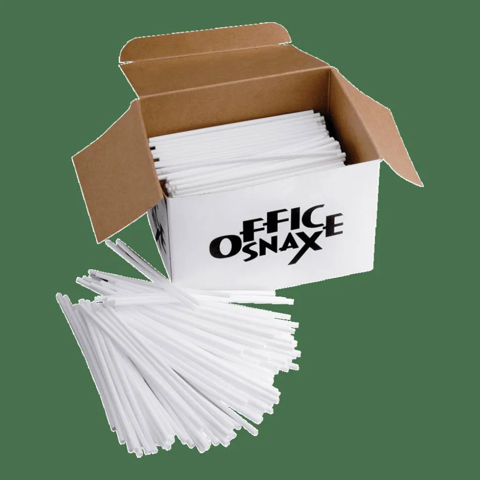 Office Snax Breakroom Stir Sticks, White, 1000/Box