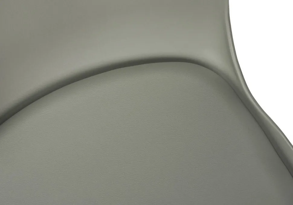 Office Chair, Adjustable Height, Swivel, Ergonomic, Computer Desk, Work, Juvenile, Grey Leather Look, Grey Metal, Contemporary, Modern
