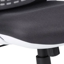 Office Chair, Adjustable Height, Swivel, Ergonomic, Armrests, Computer Desk, Work, Grey Mesh, Chrome Metal, Contemporary, Modern