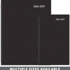 2026-2027 Office Depot Brand 14-Month Daily Academic Planner, 5" x 8", 30% Recycled, Black, July 2026 To August 2027, 2026 to 2027 Calendar