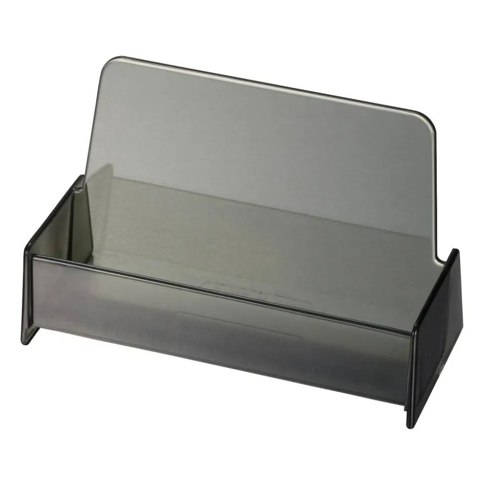 Officemate 50-Card Business Card Holder, Smoke