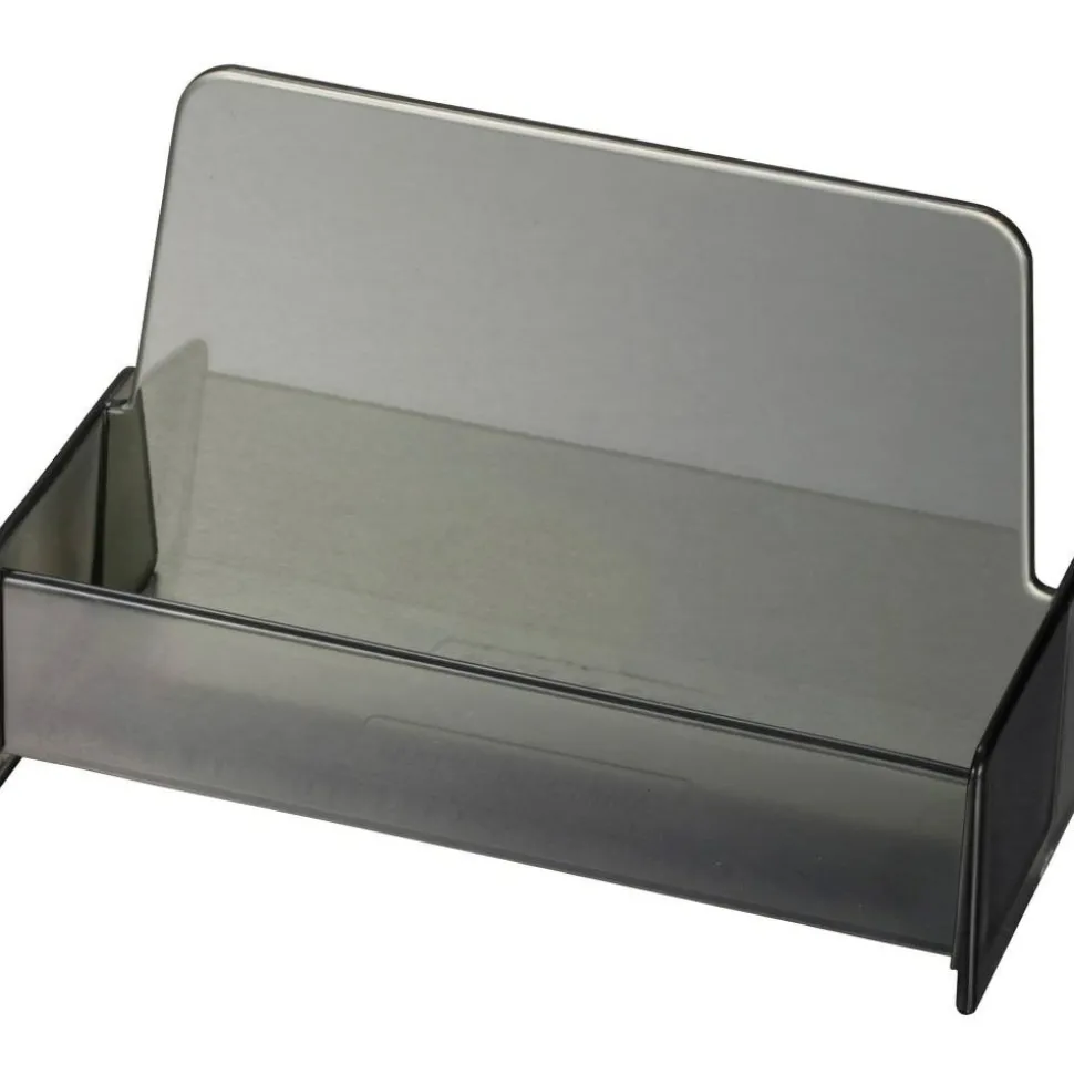 Officemate 50-Card Business Card Holder, Smoke