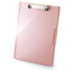 Officemate Clear View Clipboard Storage Box, 9-7/16” x 13-7/16”, Pink