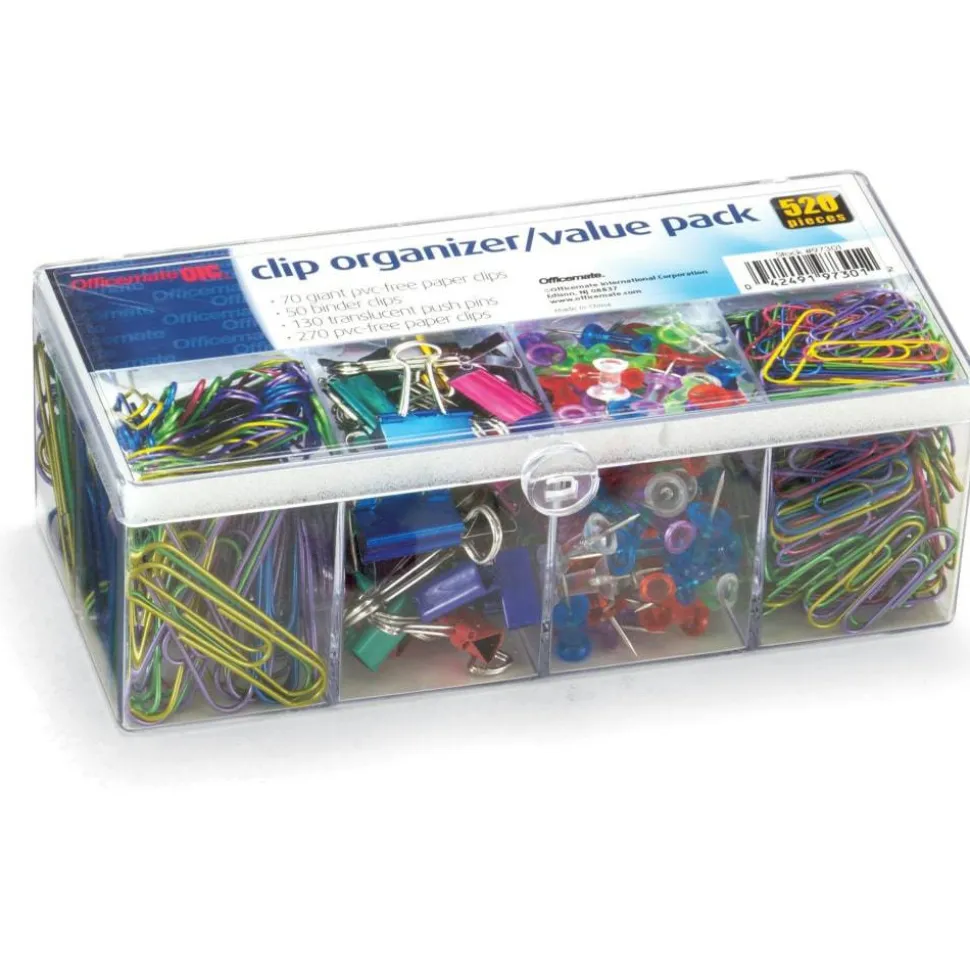 Officemate Clip Organizer Set, Assorted Colors