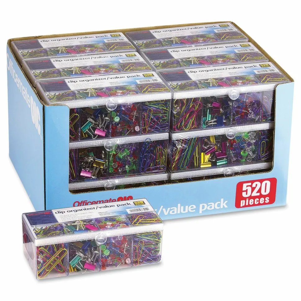 Officemate Clip Organizer Set, Assorted Colors