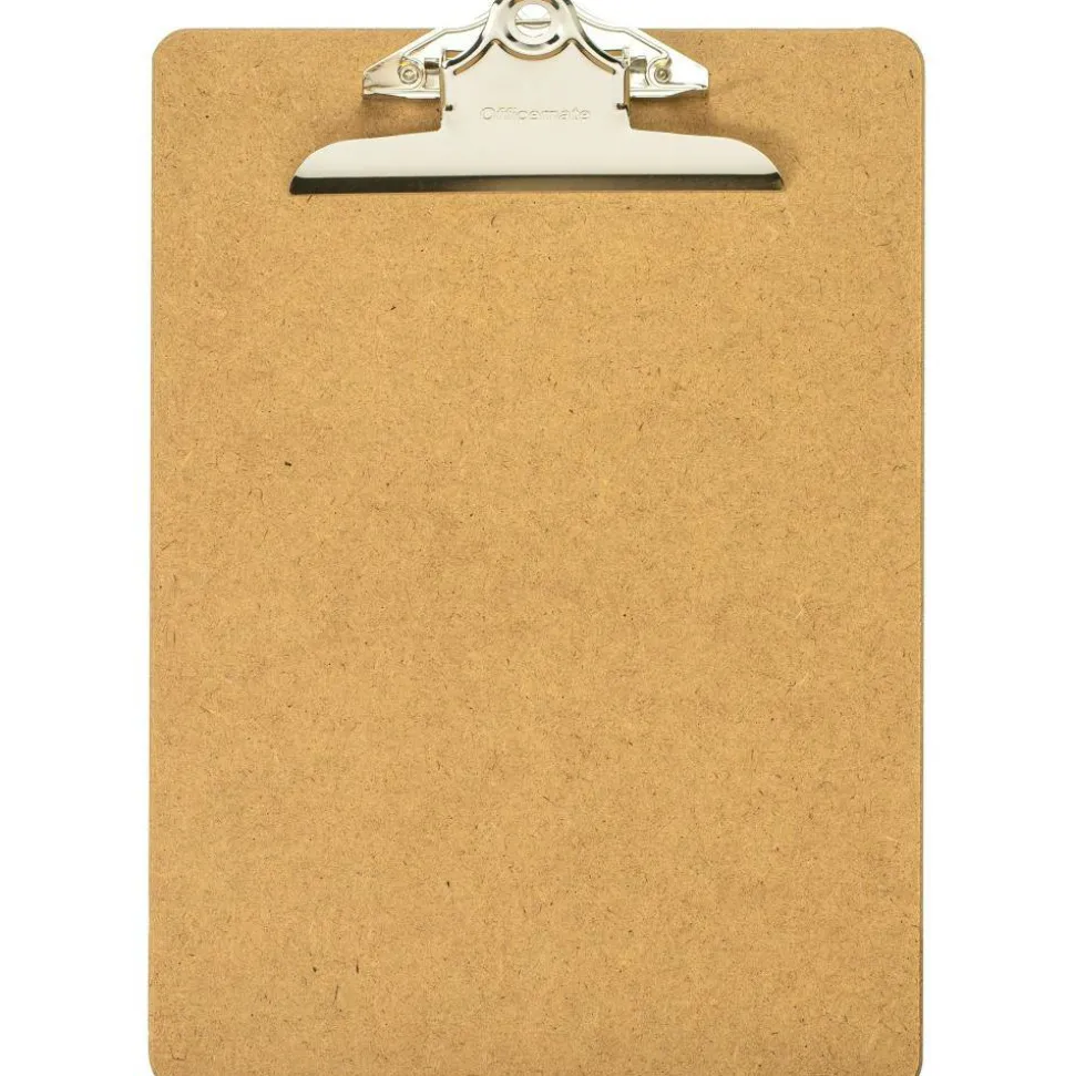 Officemate 83100 Letter Size Wood Clipboard, 9" x 12 .5" ,Recycled Hardboard