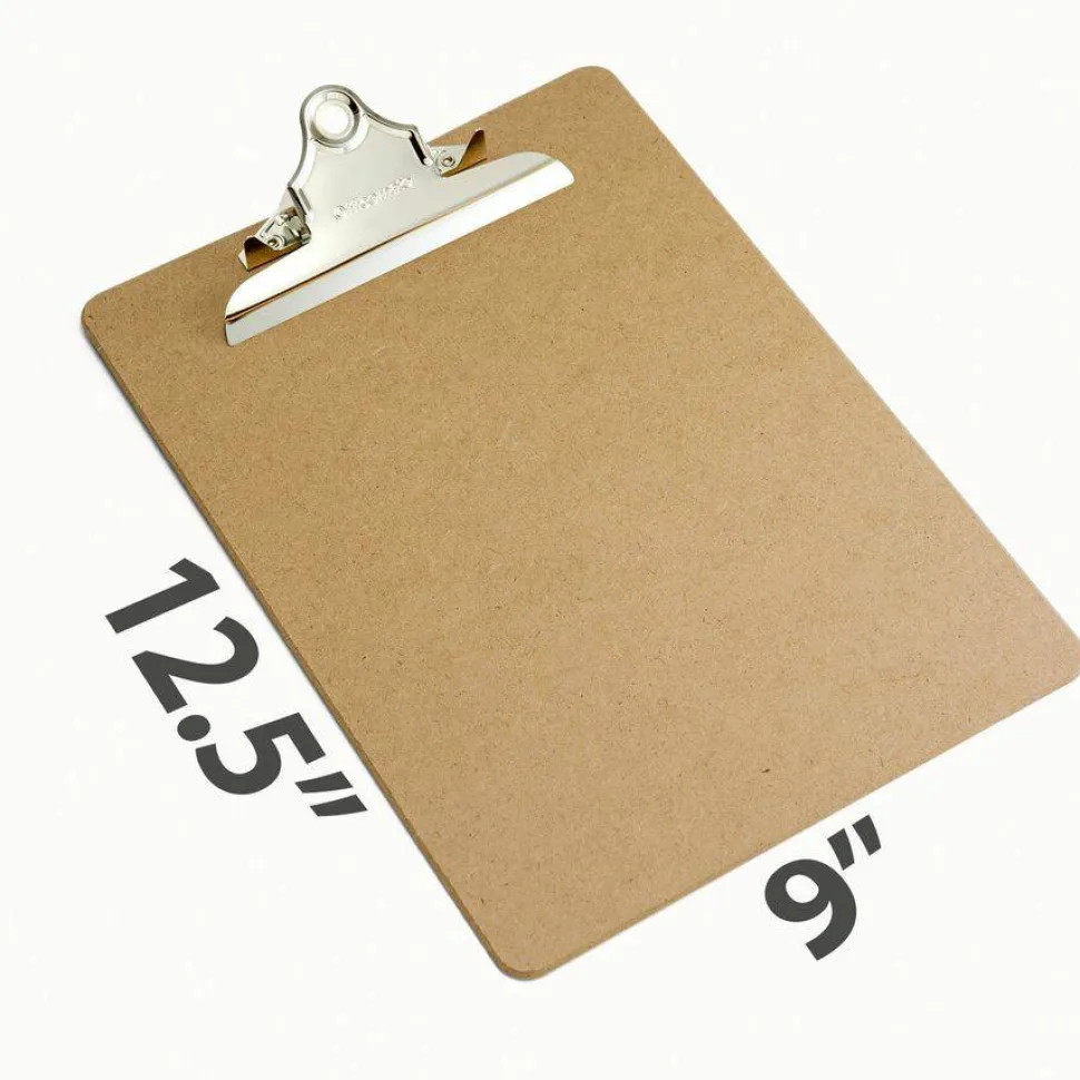 Officemate 83100 Letter Size Wood Clipboard, 9" x 12 .5" ,Recycled Hardboard