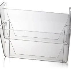 Officemate Mountable Wall File, Clear, 2PK