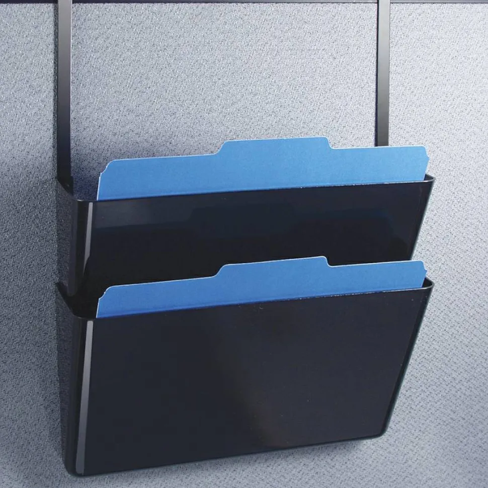 Officemate Mountable Wall File, Black, 2PK
