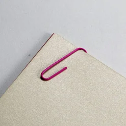 Officemate Pink Coated Paper Clips, Breast Cancer Awareness, Giant, PET-Coated, Pink, 80/Pack