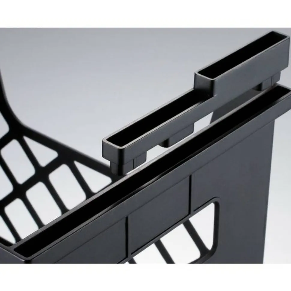 Officemate Recycled Desktop File Organizer, 3 Sections, Letter Size Files, 13.25" x 8.63" x 10.75", Black