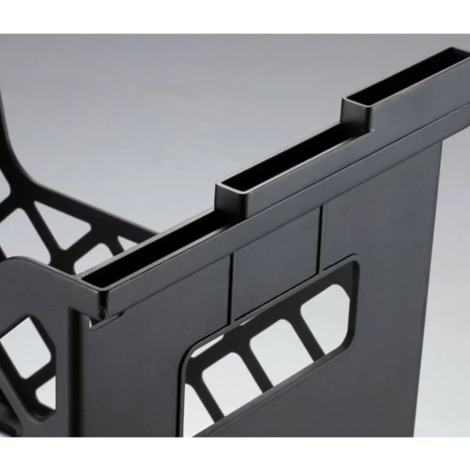Officemate Recycled Desktop File Organizer, 3 Sections, Letter Size Files, 13.25" x 8.63" x 10.75", Black