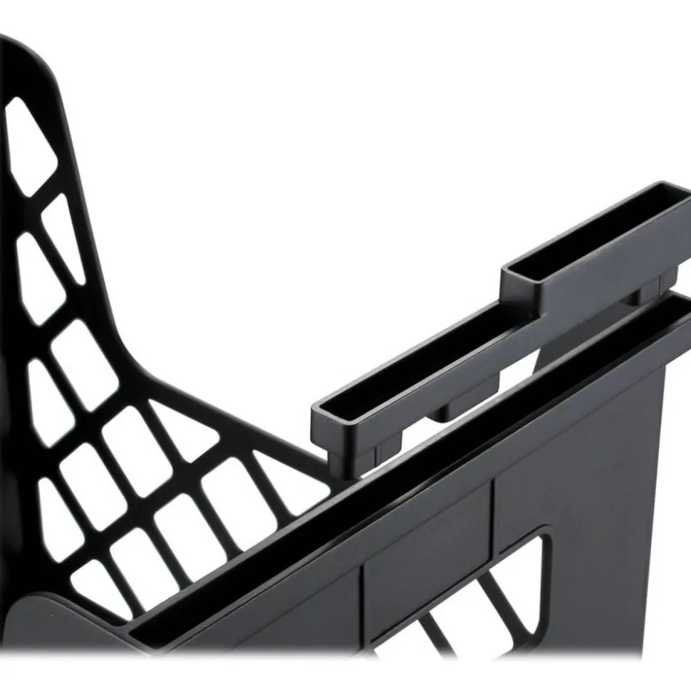 Officemate Recycled Desktop File Organizer, 3 Sections, Letter Size Files, 13.25" x 8.63" x 10.75", Black