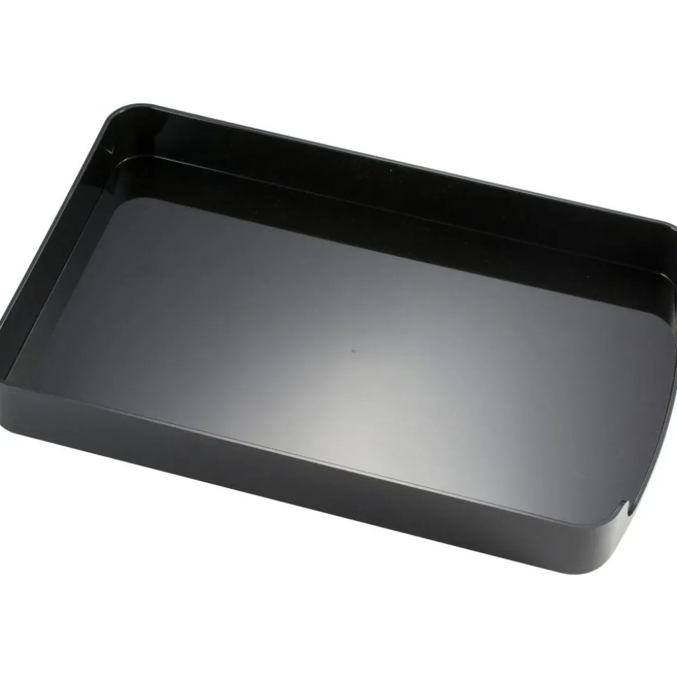 Officemate 2200 Series Front-Loading Desk Tray, 1 Section, Legal Size Files, 10.25" x 15.38" x 2", Black