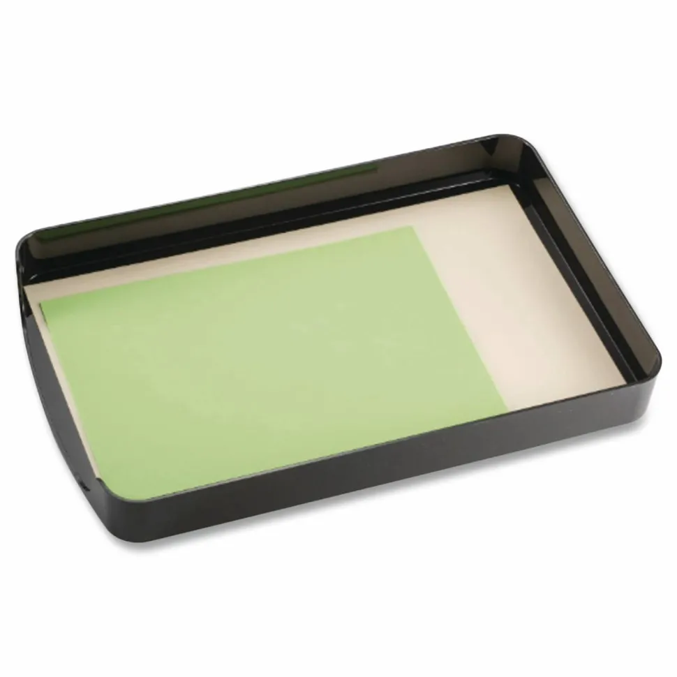 Officemate 2200 Series Front-Loading Desk Tray, 1 Section, Legal Size Files, 10.25" x 15.38" x 2", Black