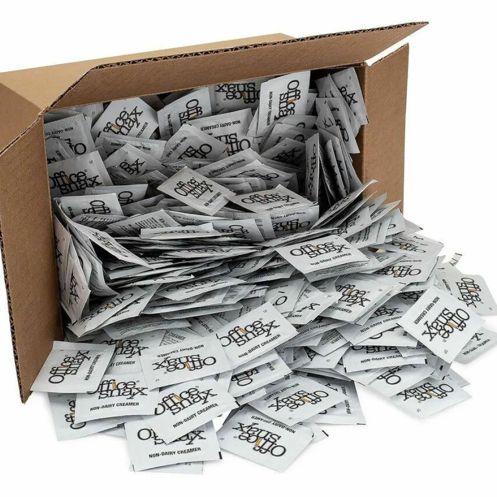 Office Snax Single-Use Non-Dairy Creamer, 0.08 Oz, Carton Of 800