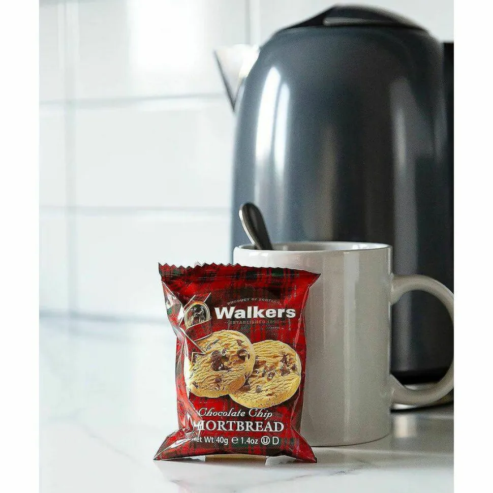 Office Snax Walker's Cookies Chocolate Chip Shortbread Cookies, Box Of 20