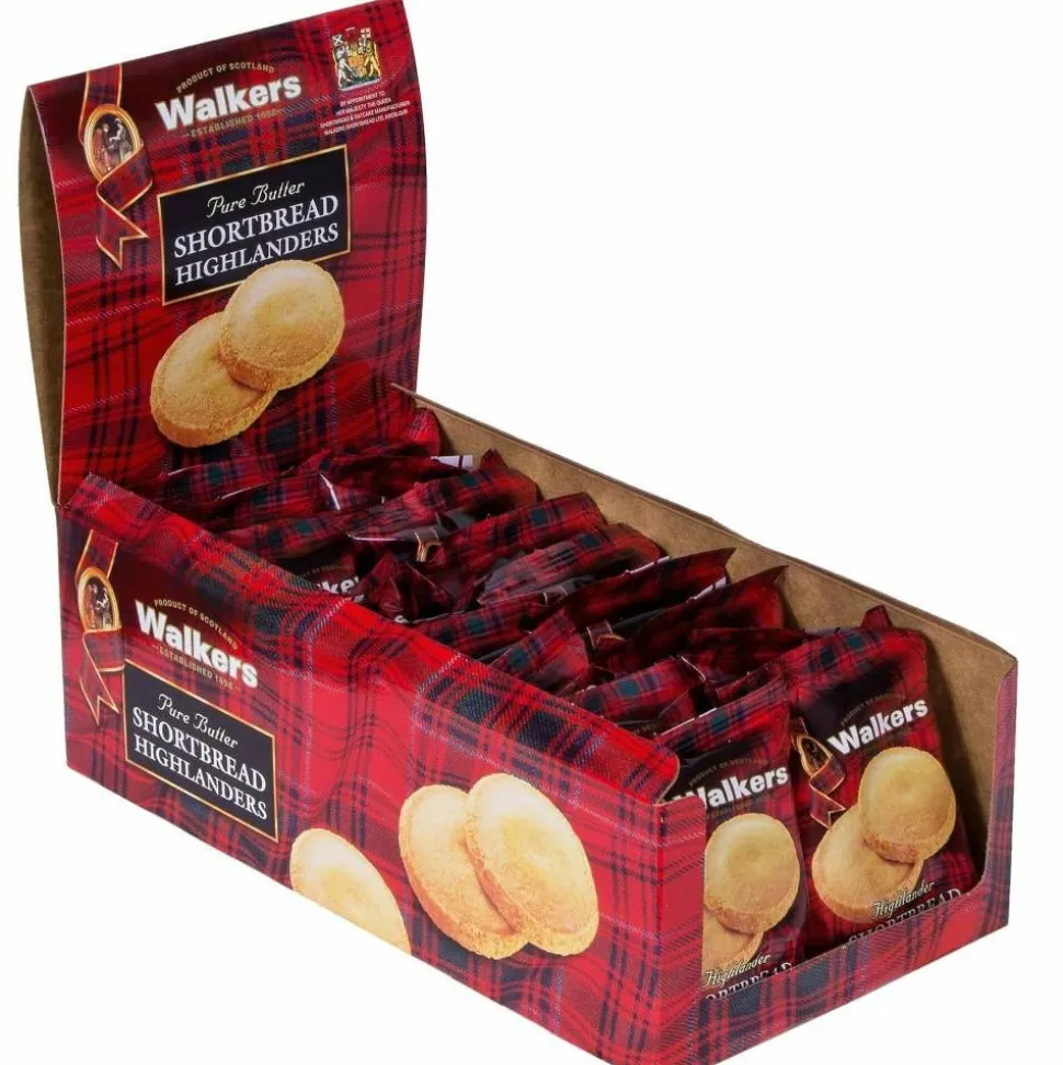 Office Snax Walker's Cookies Shortbread Highlanders Cookies, Box Of 18