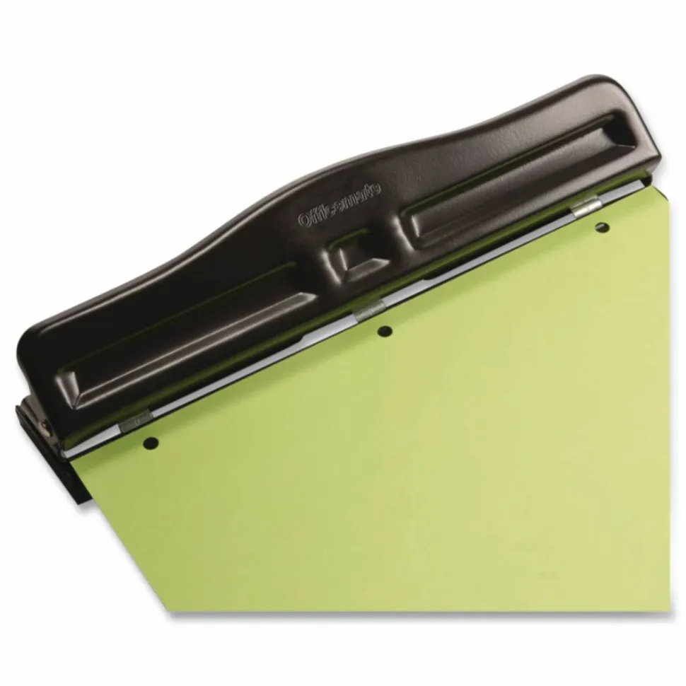 OIC Adjustable 3-Hole Punch, Black