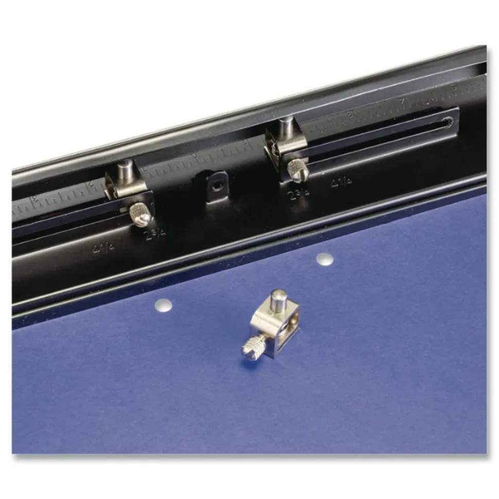 OIC Adjustable 3-Hole Punch, Black