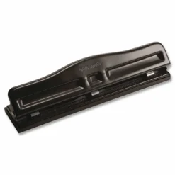 OIC Adjustable 3-Hole Punch, Black