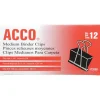 OIC Binder Clips, Medium, 1 1/4", Black, Box Of 12, 99050