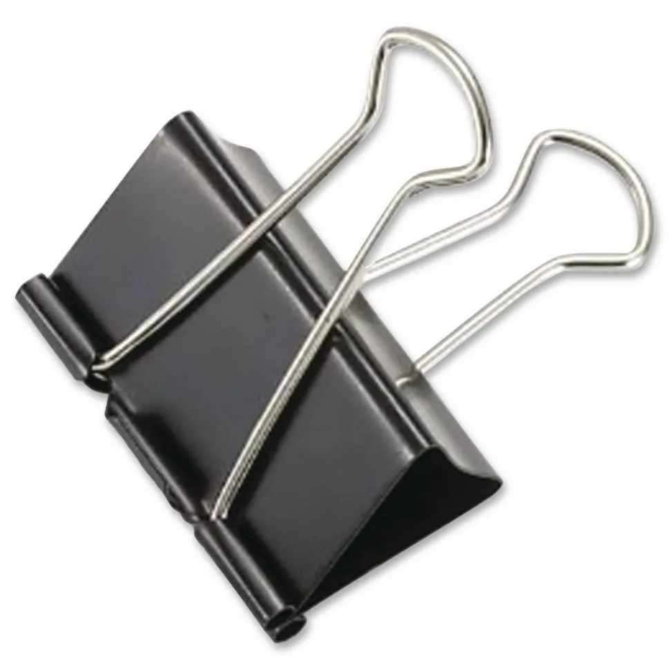 OIC Binder Clips, Large, 2", Black, Box Of 12, 99100