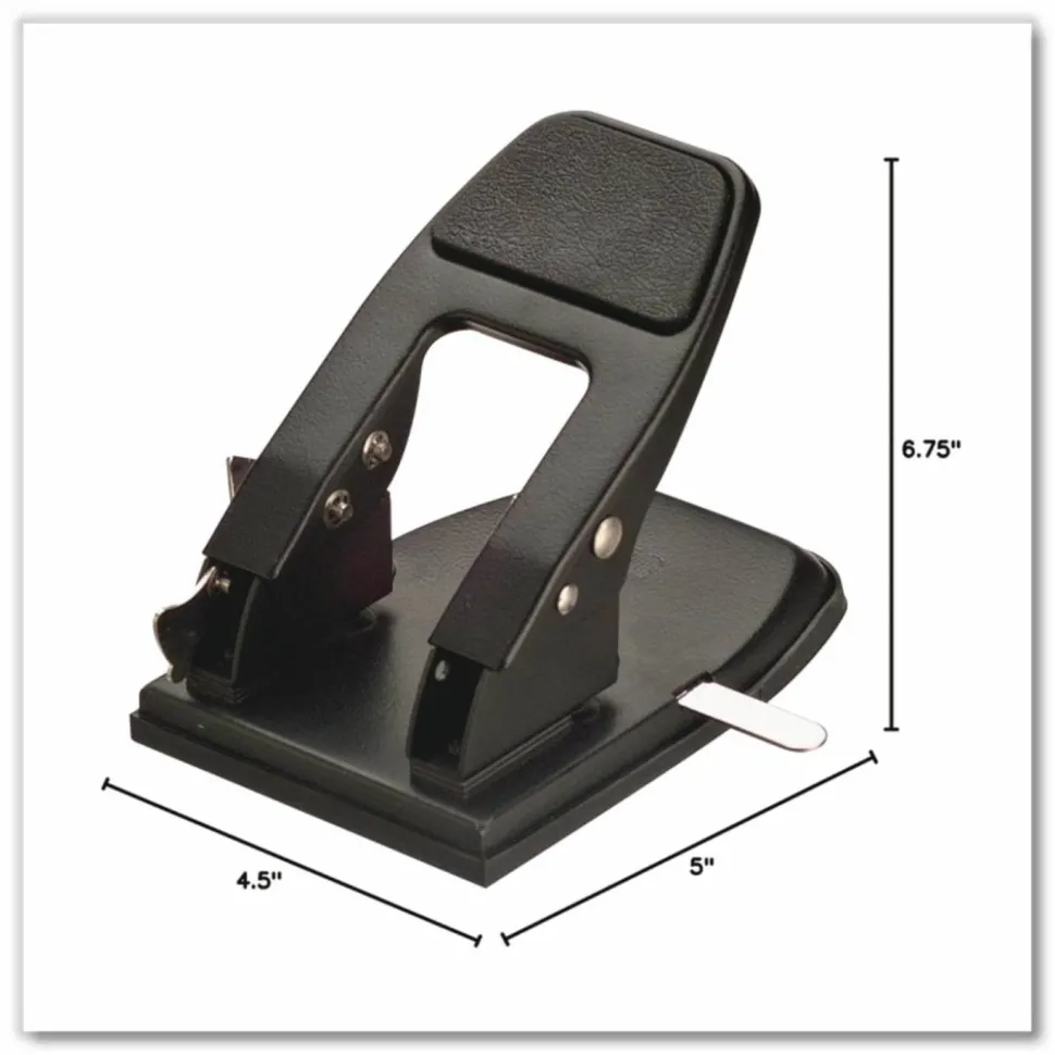 OIC Heavy-Duty 2-Hole Punch, Black