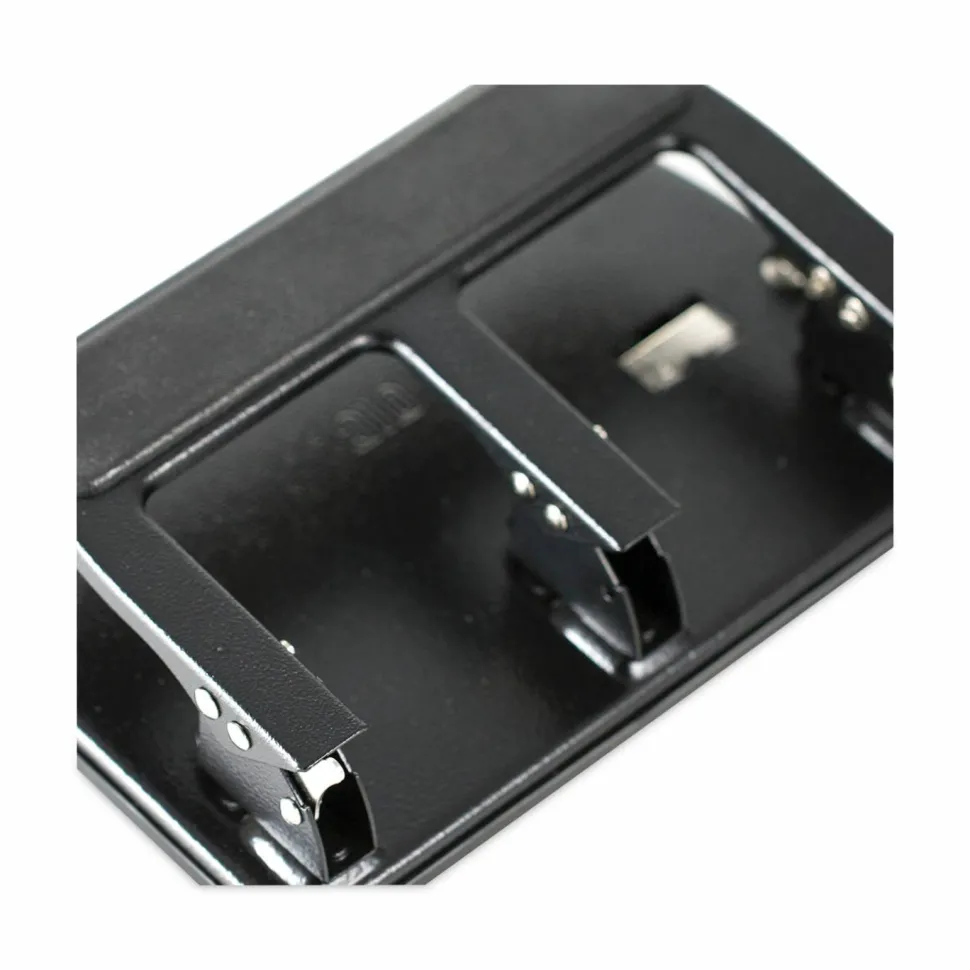 OIC Heavy-Duty Padded Handle 3-Hole Punch, Black