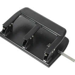 OIC Heavy-Duty Padded Handle 3-Hole Punch, Black