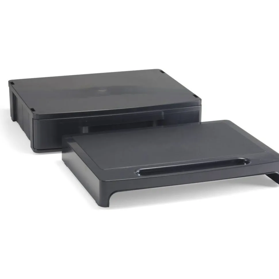 OIC Monitor Stand With Drawer, Black