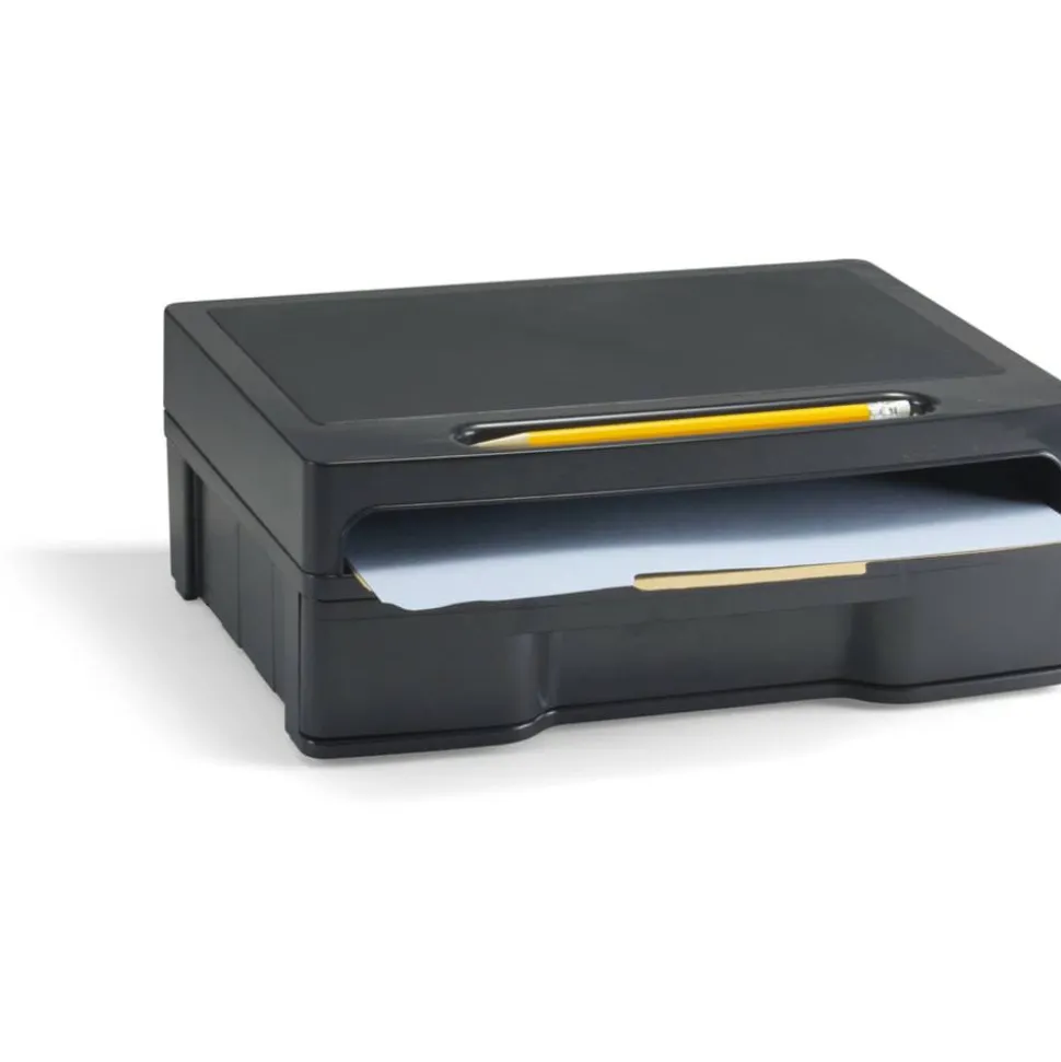 OIC Monitor Stand With Drawer, Black