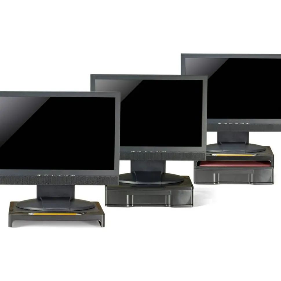 OIC Monitor Stand With Drawer, Black