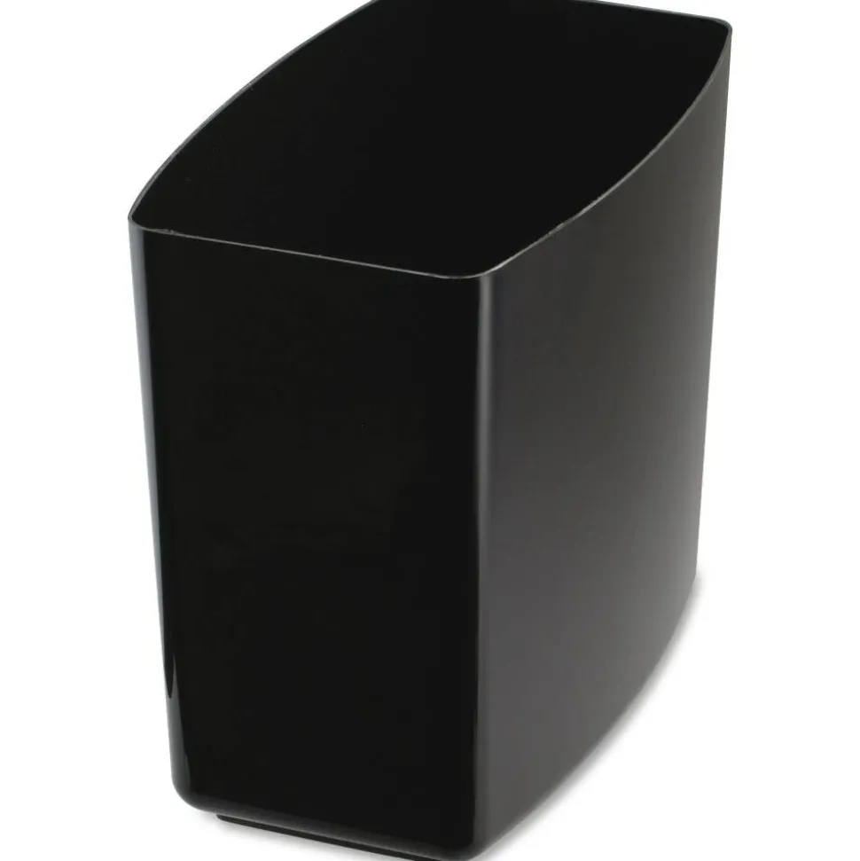 OIC 2200 Series Wastebasket, 5 Gallons, Black