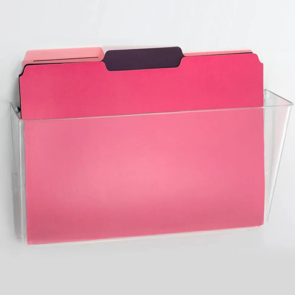 OIC Single Pocket Wall Files, Letter Size, Clear