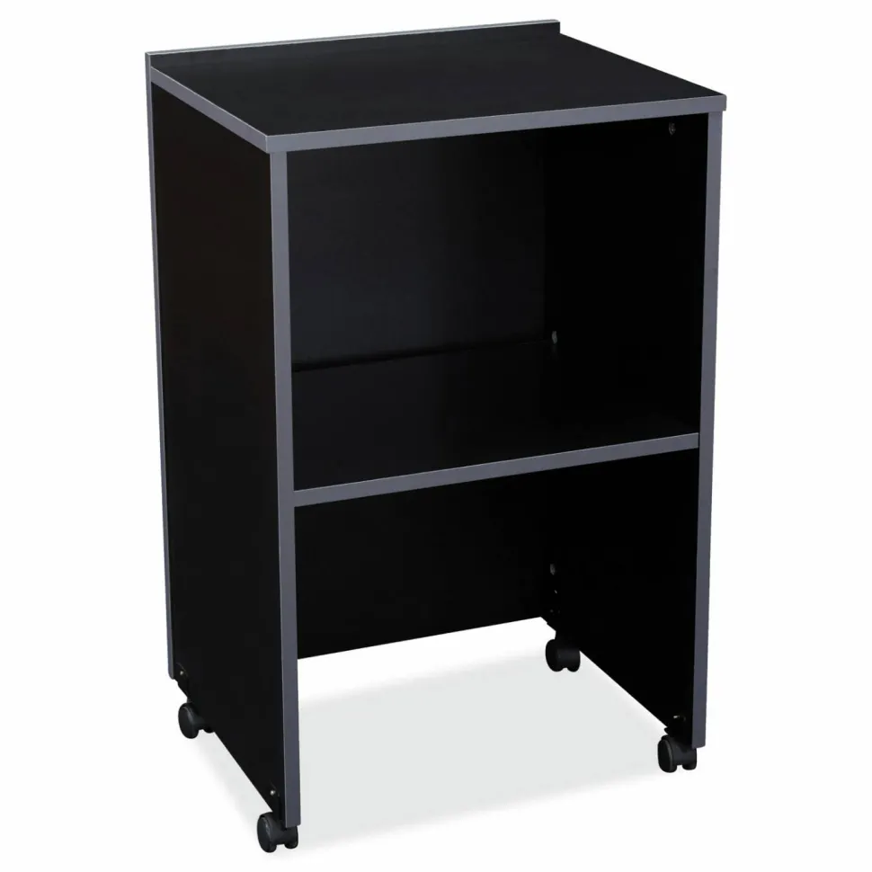 Oklahoma Sound AV Cart/Lectern Base, 21.12 x 17.5 x 33.75, Black