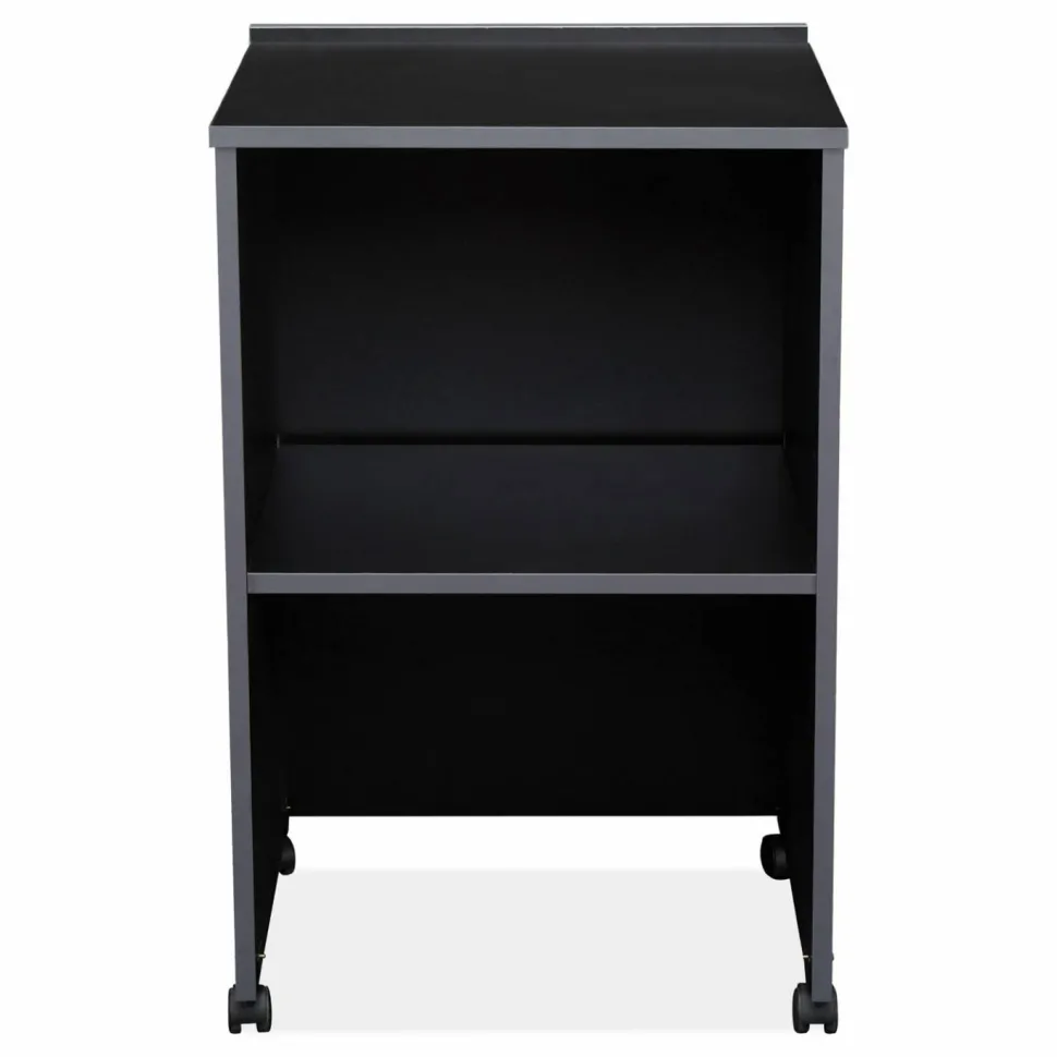 Oklahoma Sound AV Cart/Lectern Base, 21.12 x 17.5 x 33.75, Black