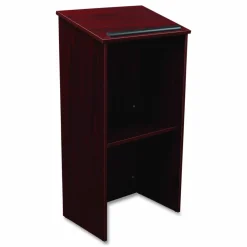 Oklahoma Sound Full Floor Lectern, 23 x 16 x 46.5, Mahogany
