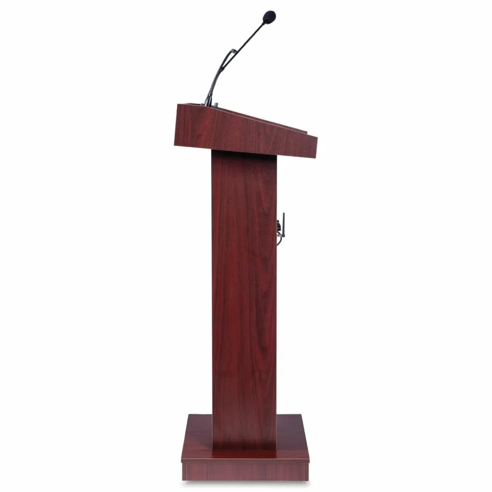 Oklahoma Sound Orator Lectern, 22 x 17 x 46, Mahogany