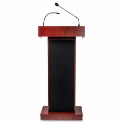 Oklahoma Sound Orator Lectern, 22 x 17 x 46, Mahogany