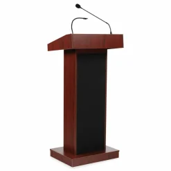 Oklahoma Sound Orator Lectern, 22 x 17 x 46, Mahogany