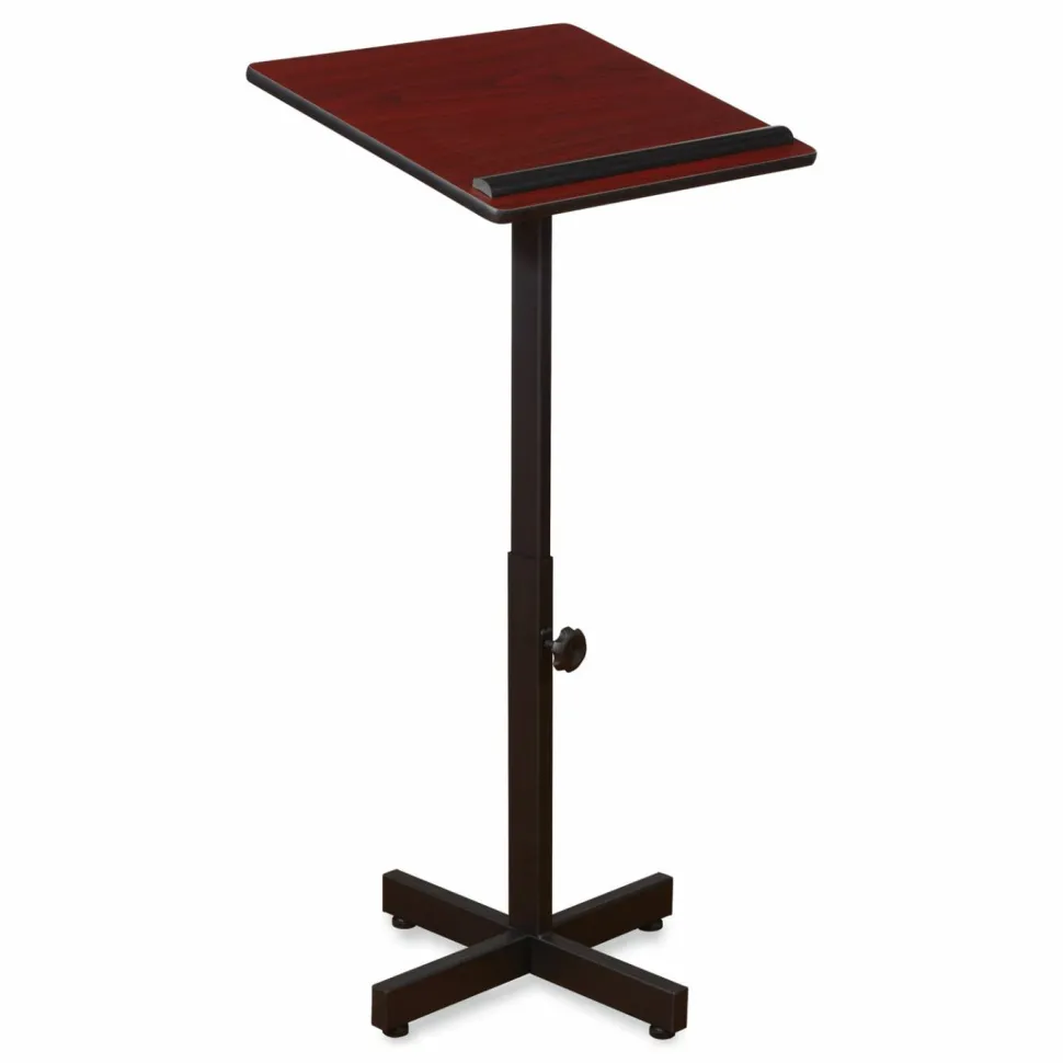 Oklahoma Sound Portable Presentation Lectern Stand, 20 x 18.25 x 44, Mahogany