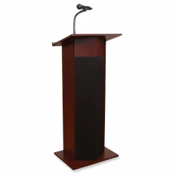 Oklahoma Sound Power Plus Lectern, 22 x 17 x 46, Mahogany